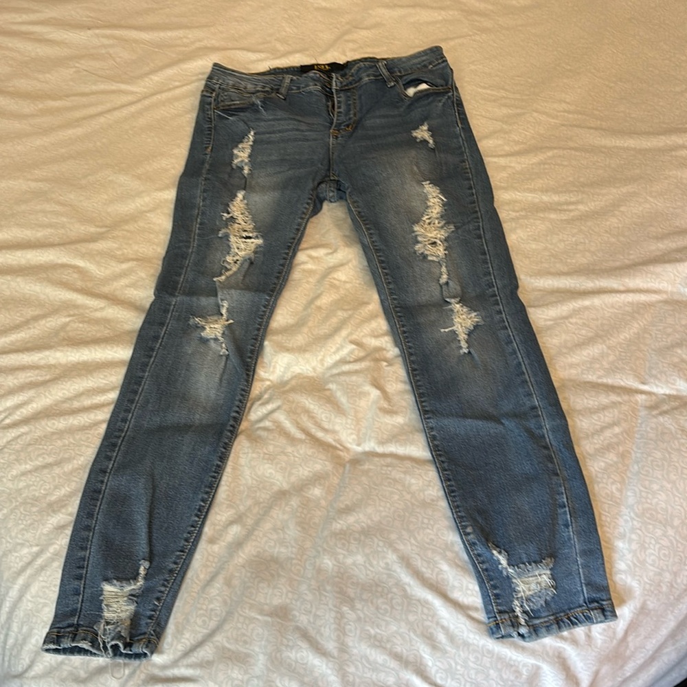 Lucky & Blessed mid rise ankle skinny Jean